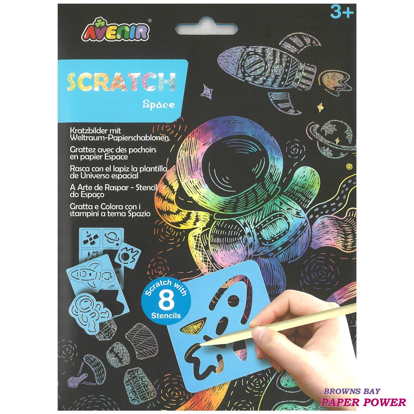 Avenir Scratch & Stencil (Space)
