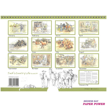 Jock's Country Life - 2027 Wall Calendar / Top Spiral Bound