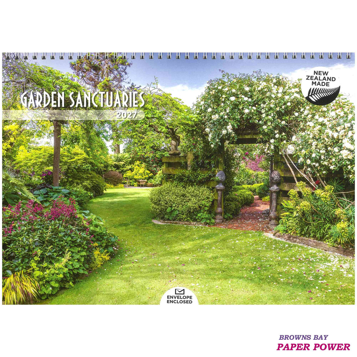 Garden Sanctuaries - 2027 Wall Calendar / Top Spiral Bound