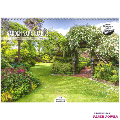 Garden Sanctuaries - 2027 Wall Calendar / Top Spiral Bound