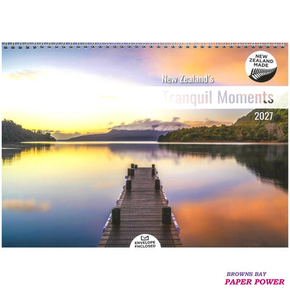 New Zealand Tranquil Moments - 2027 Wall Calendar / Top Spiral Bound