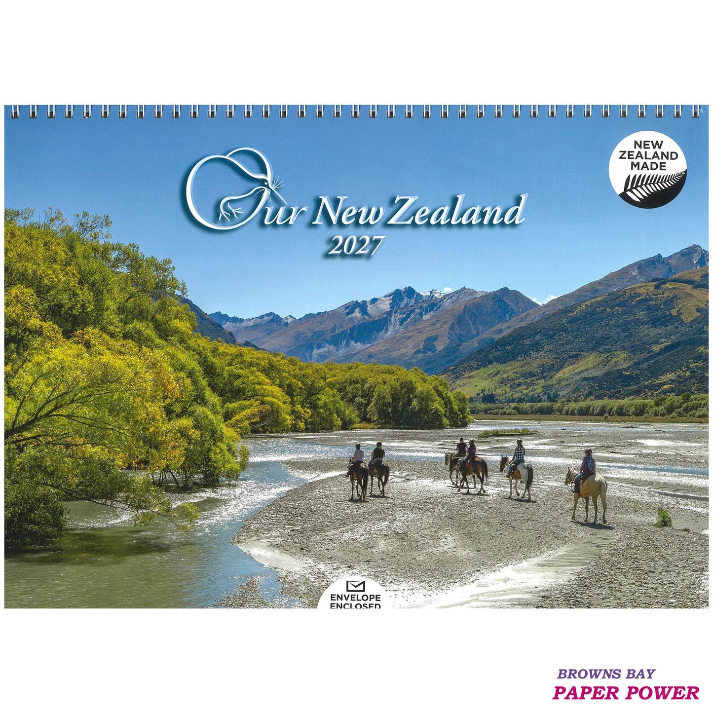 Our New Zealand - 2027 Wall Calendar / Top Spiral Bound