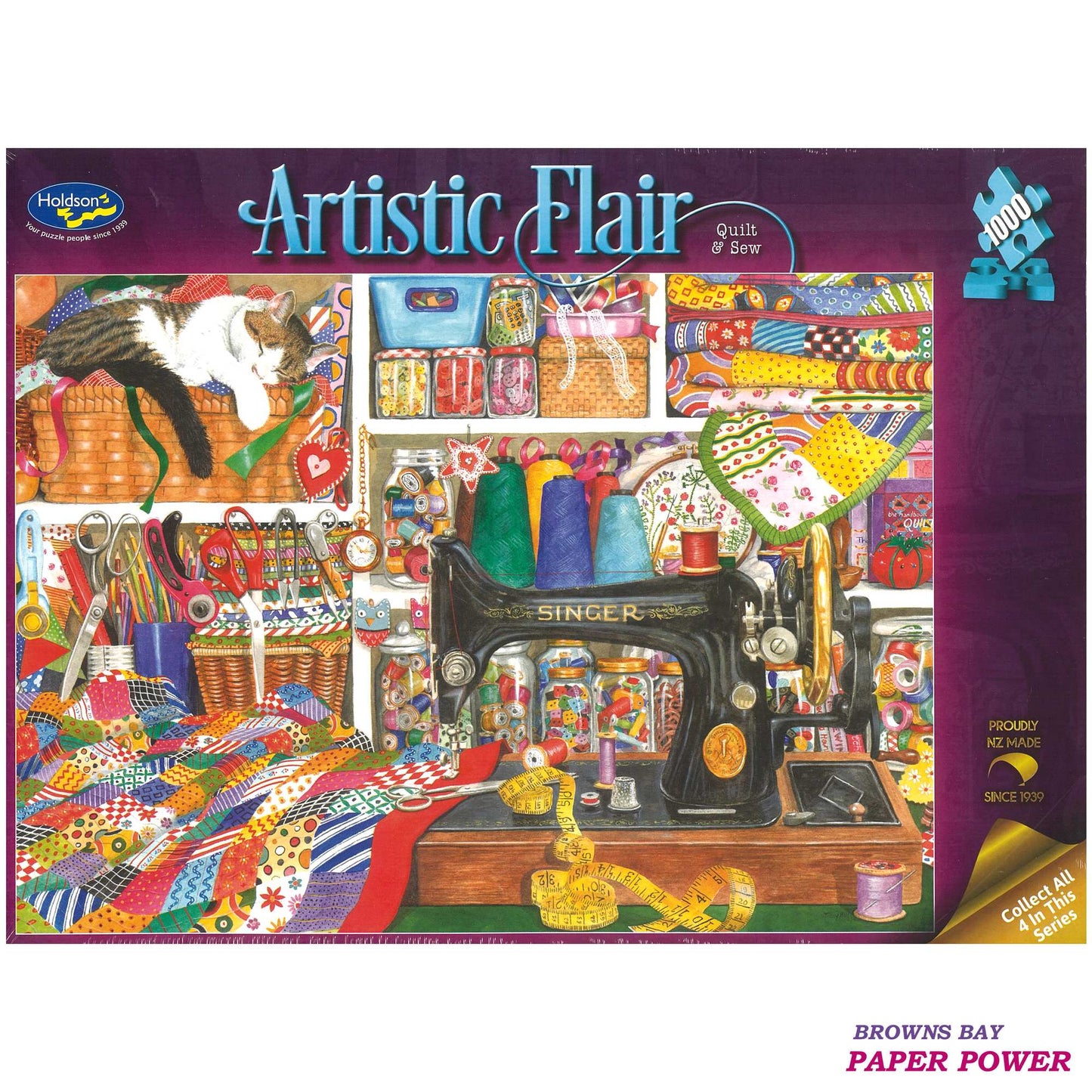 Jigsaw Puzzle 1000 Pcs Quilt & Sew  - Artistic Flair