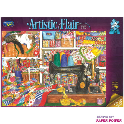 Jigsaw Puzzle 1000 Pcs Quilt & Sew  - Artistic Flair