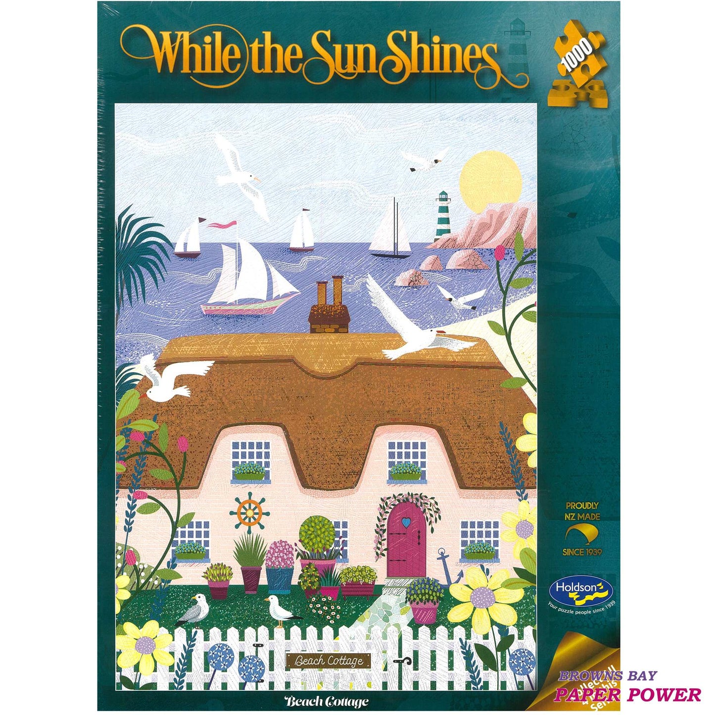 Jigsaw Puzzle 1000 Pcs Beach Cottage - While The Sun Shines