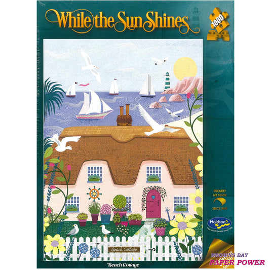 Jigsaw Puzzle 1000 Pcs Beach Cottage - While The Sun Shines