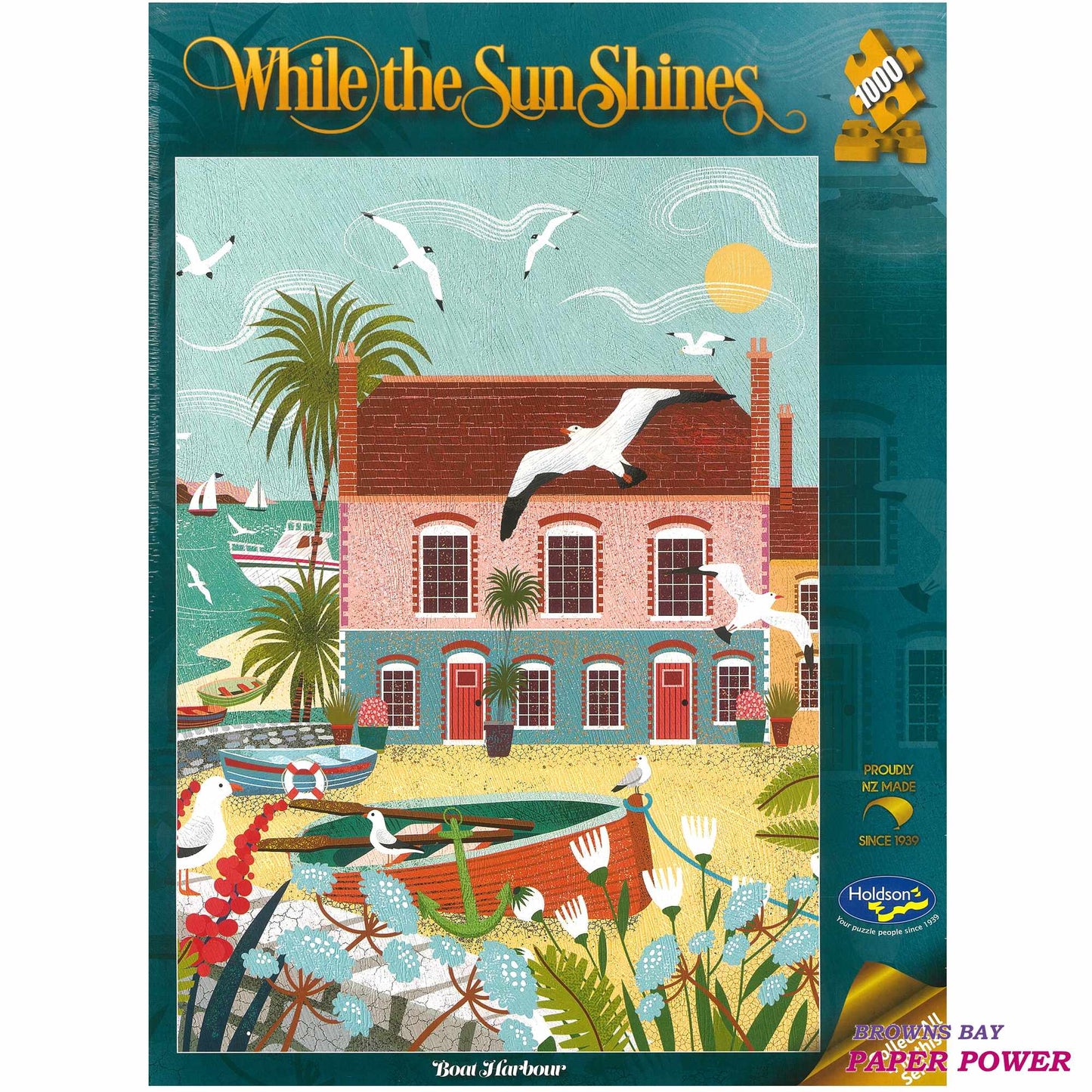 Jigsaw Puzzle 1000 Pcs Boat Harbour - While The Sun Shines
