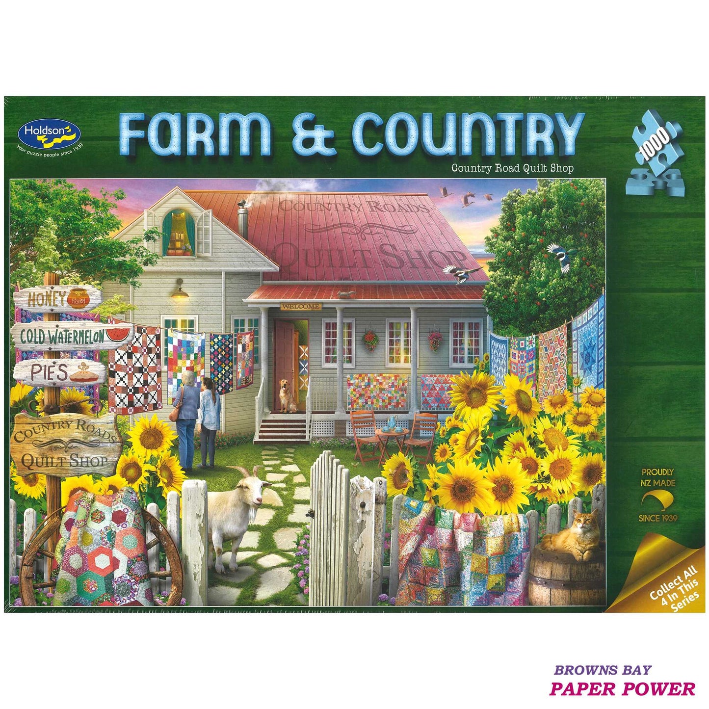 Jigsaw Puzzle 1000 Pcs Farm & Country - Country Road Quilt Shop