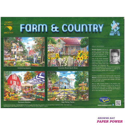 Jigsaw Puzzle 1000 Pcs Farm & Country - Country Road Quilt Shop