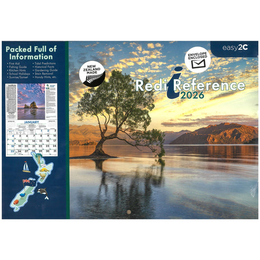2026 Wall Calendar New Zealand Redi Reference