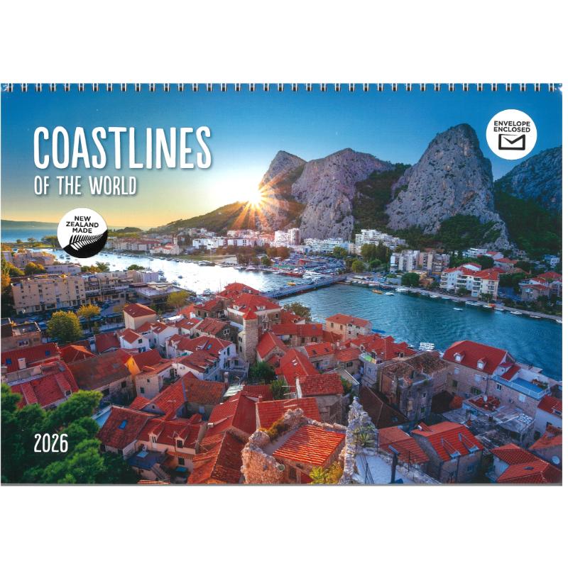 2026 Wall Calendar New Zealand Coastlines Of The World