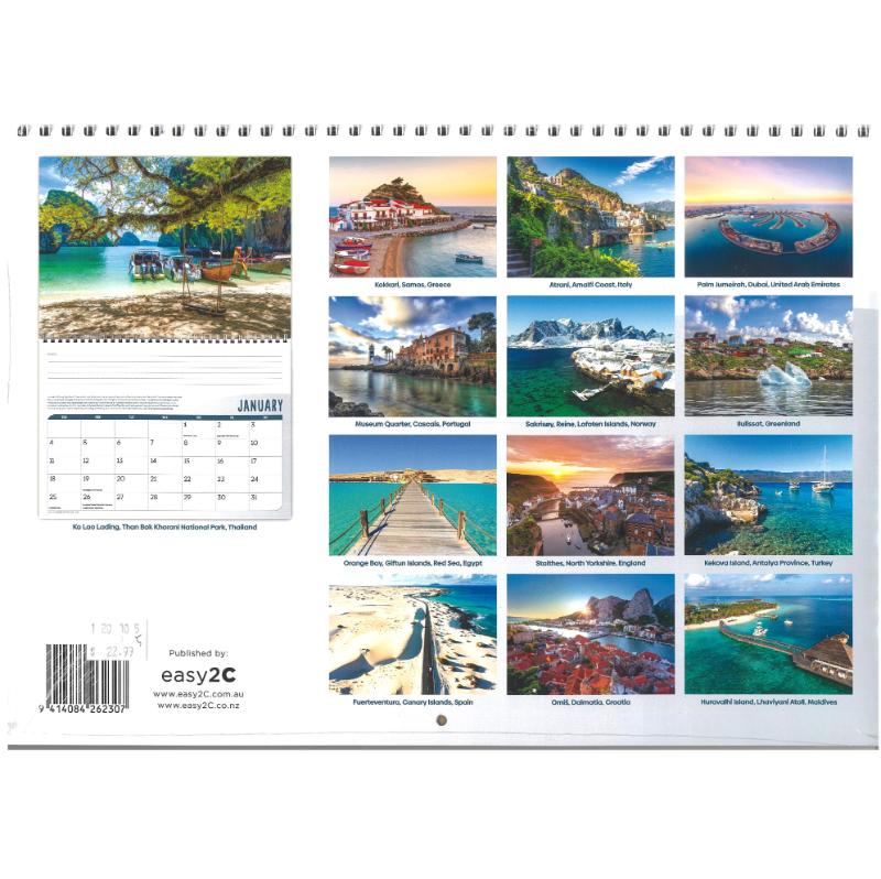 2026 Wall Calendar New Zealand Coastlines Of The World