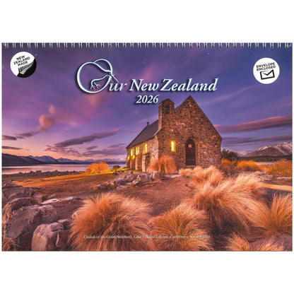 2026 Wall Calendar Our New Zealand Spiral