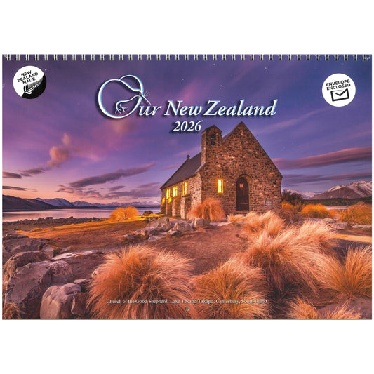 2026 Wall Calendar Our New Zealand Spiral
