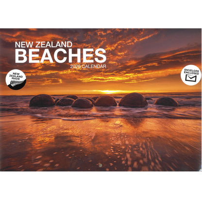 2026 Wall Calendar New Zealand Beaches