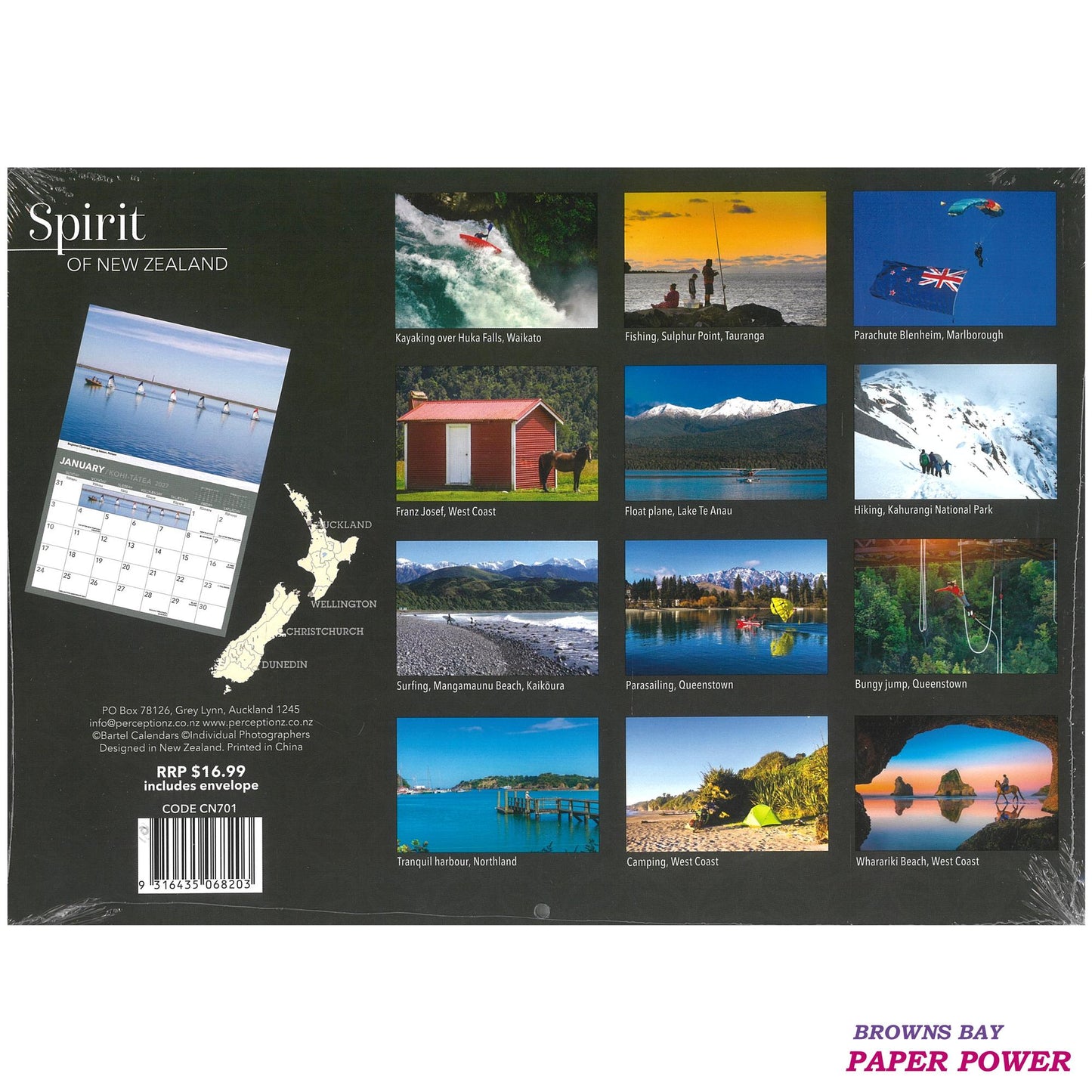 2027 Wall Calendar - Spirit Of New Zealand