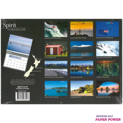 2027 Wall Calendar - Spirit Of New Zealand