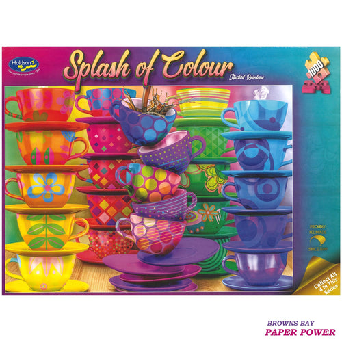 Jigsaw Puzzle 1000 Pcs Splash Of Colour - Stacked Rainbow