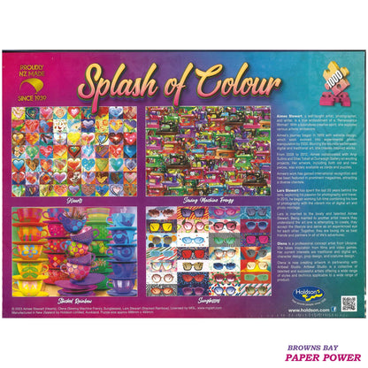 Jigsaw Puzzle 1000 Pcs Splash Of Colour - Stacked Rainbow