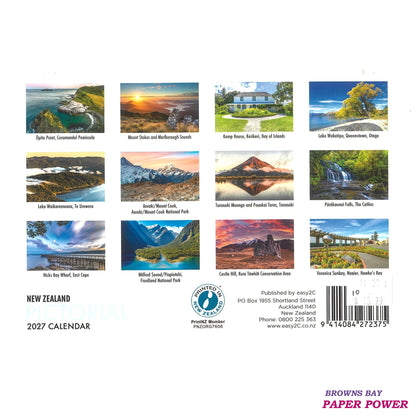 New Zealand Pictorial - 2027 Wall Calendar