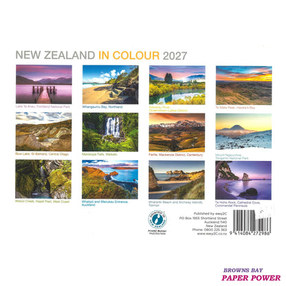 New Zealand In Colour - 2027 Wall Calendar
