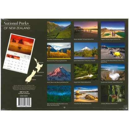2026 Wall Calendar - National Parks Of New Zealand