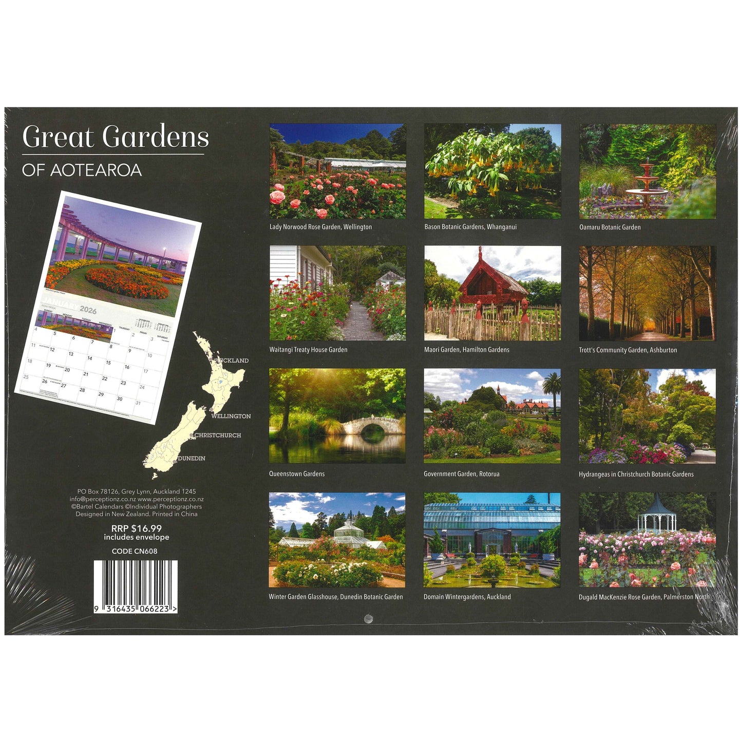 2026 Wall Calendar - Great Gardens Of Aotearoa