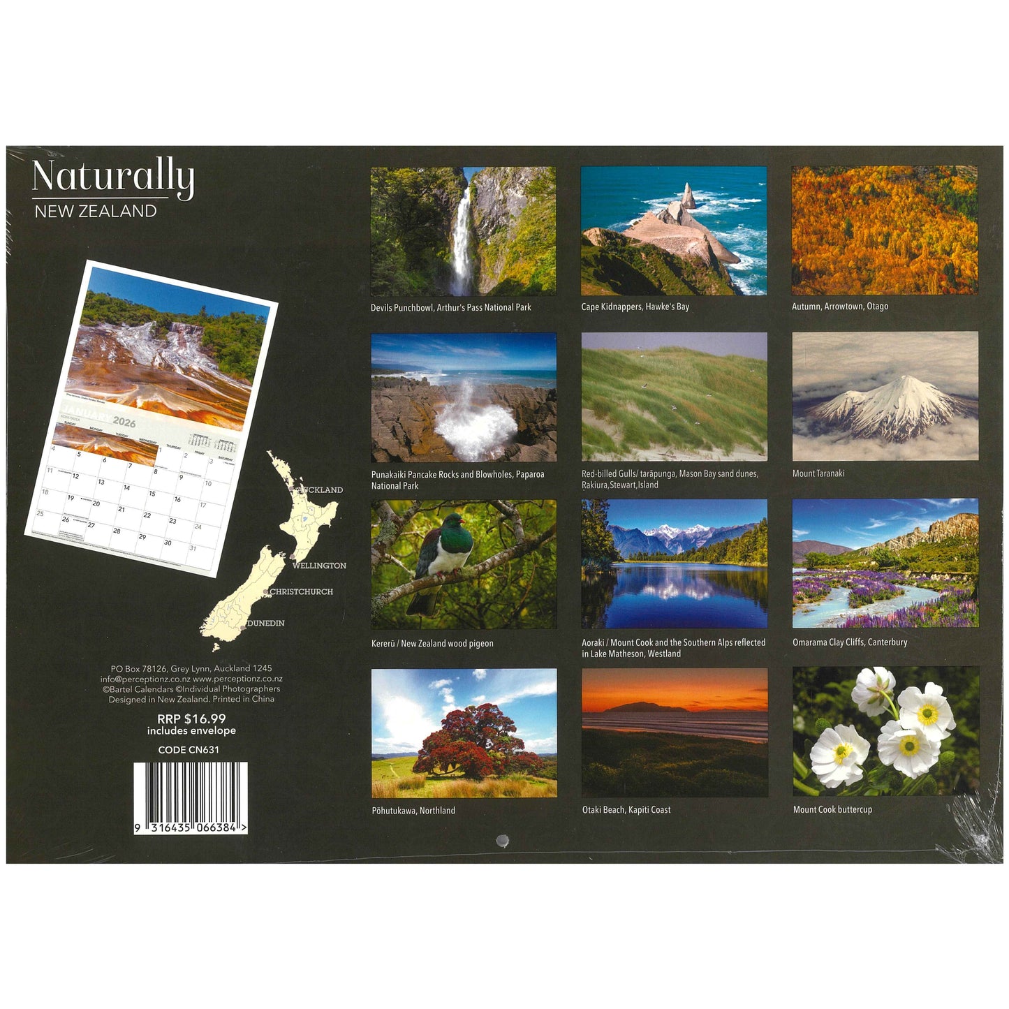 2026 Wall Calendar - Naturally New Zealand