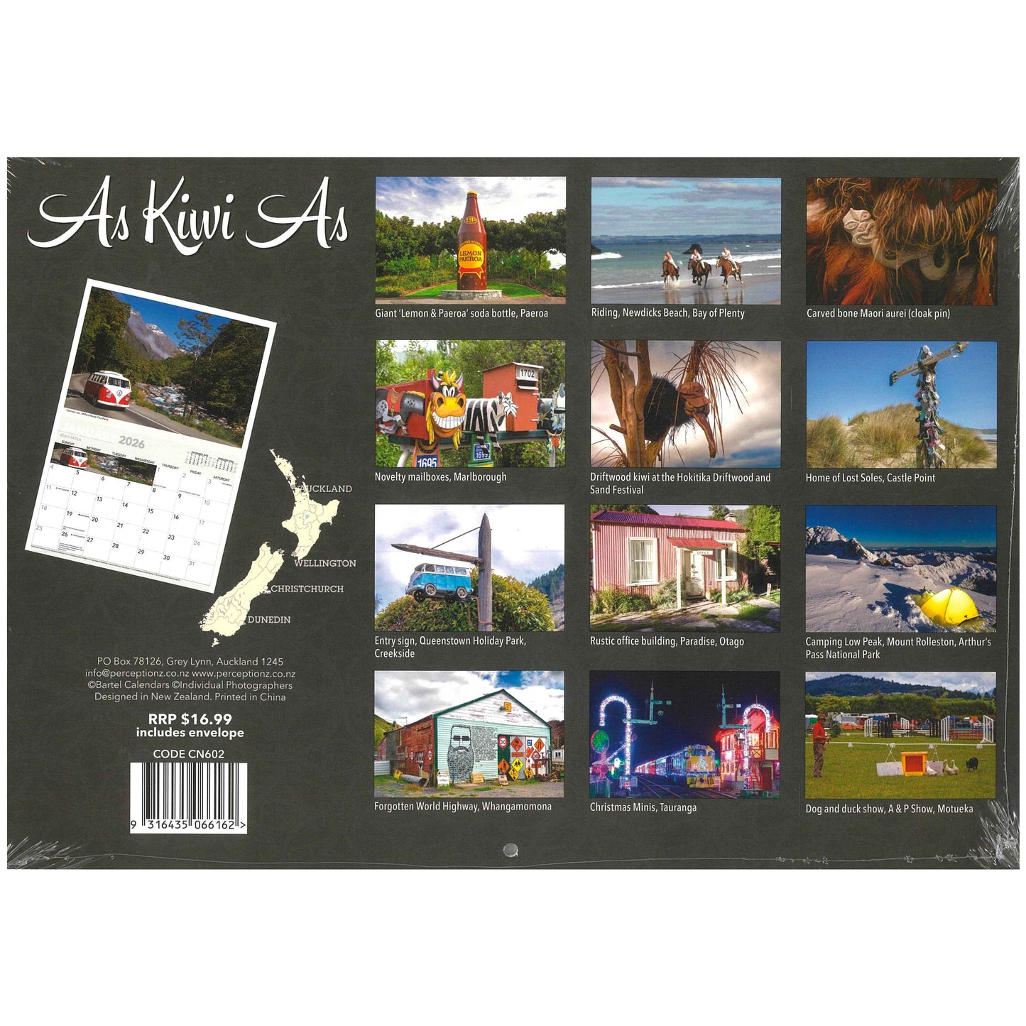 2026 Wall Calendar - As Kiwi As