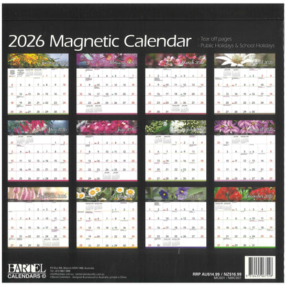 2026 Magnetic Wall Calendar - Wildflower