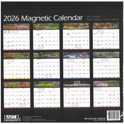 2026 Magnetic Wall Calendar - Great Gardens