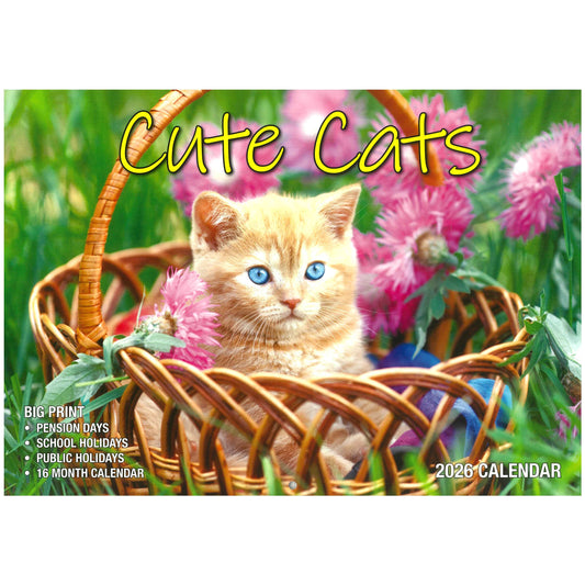 2026 Wall Calendar - Cute Cats