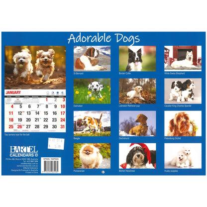 2026 Wall Calendar - Adorable Dogs