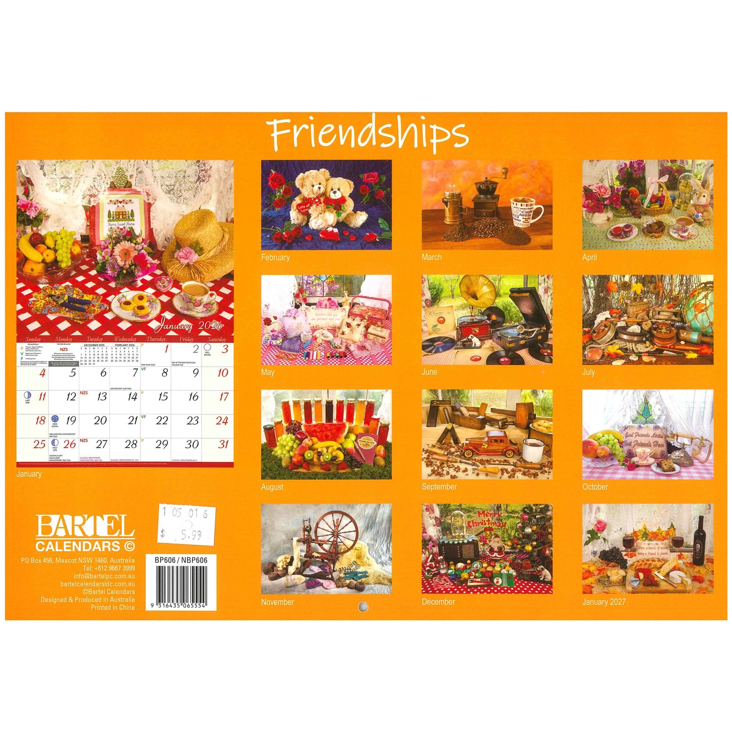 2026 Wall Calendar - Friendships