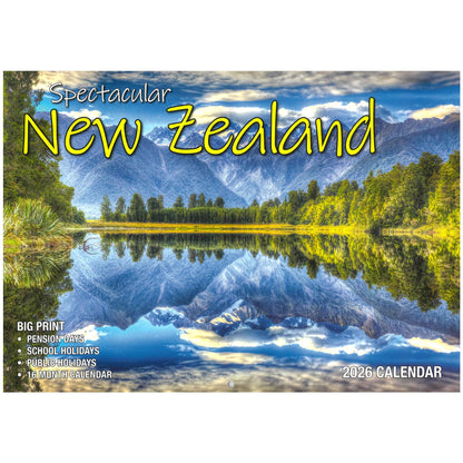 2026 Wall Calendar - Spectacular New Zealand