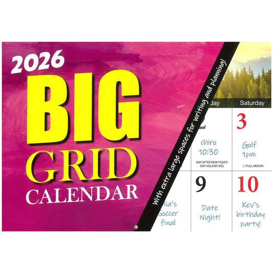 2026 Wall Calendar - Big Grid