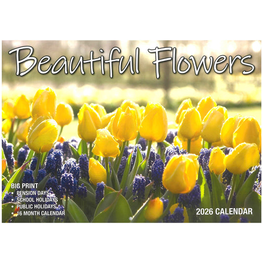 2026 Wall Calendar - Beautiful Flowers