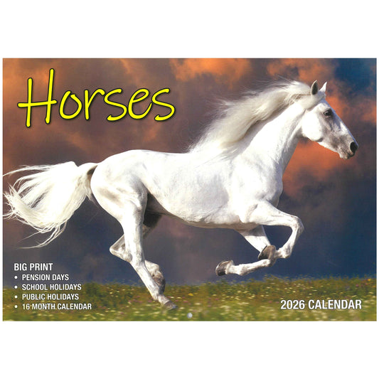 2026 Wall Calendar - Horses