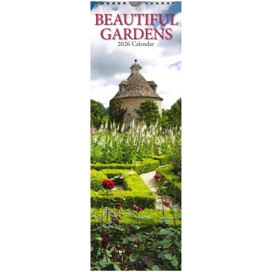 2026 Wall Slim Calendar Beautiful Gardens
