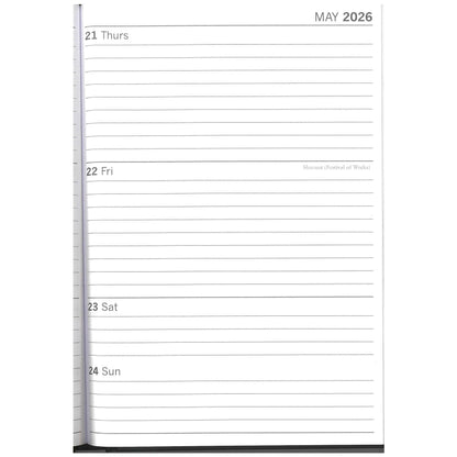 2026 A5 Diary Week to View - Hazy Daisies