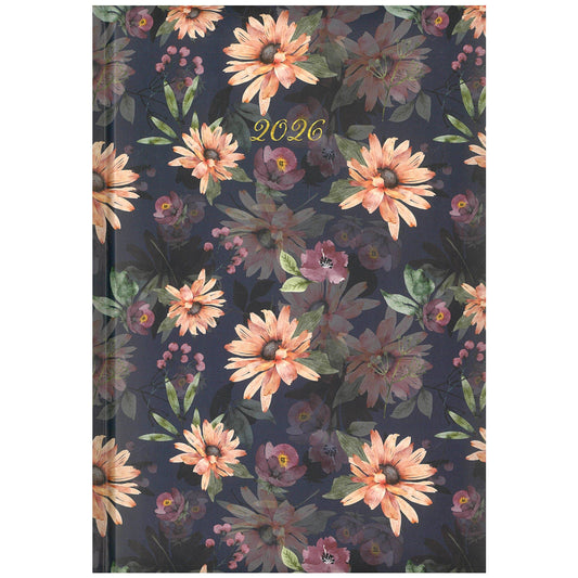 2026 A5 Diary Week to View - Blushing Blooms