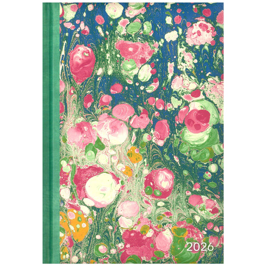 2026 A5 Diary Week to View - Vintage Marble