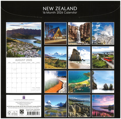 2026 Wall Calendar - New Zealand