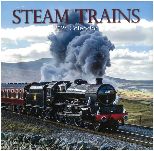 2026 Wall Calendar - Steam Trains