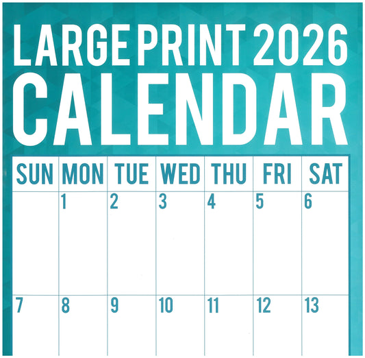 2026 Wall Calendar - Large Print