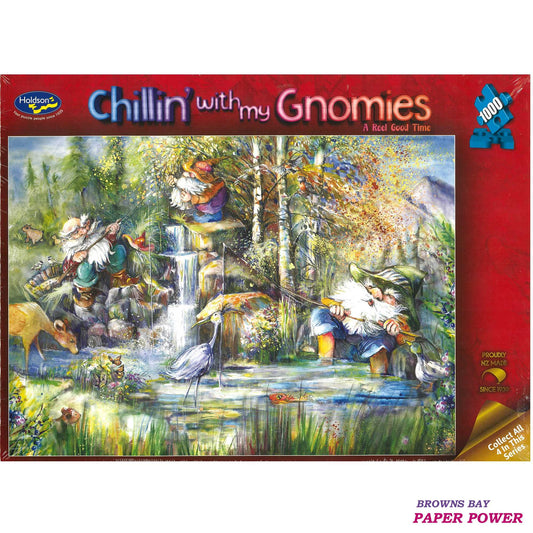 Jigsaw Puzzle 1000 Pcs Chillin' With My Gnomies - A Reel Good Time