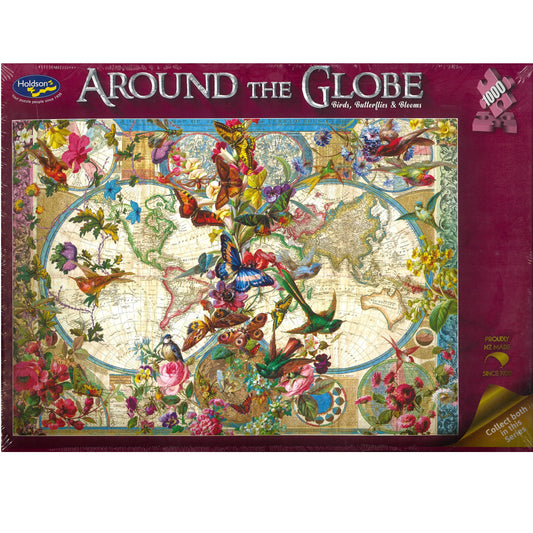 Jigsaw Puzzle 1000 Pcs Around The Globe - Birds, Butterflies & Blooms
