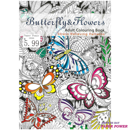 Colouring Books - Butterfly & Flowers