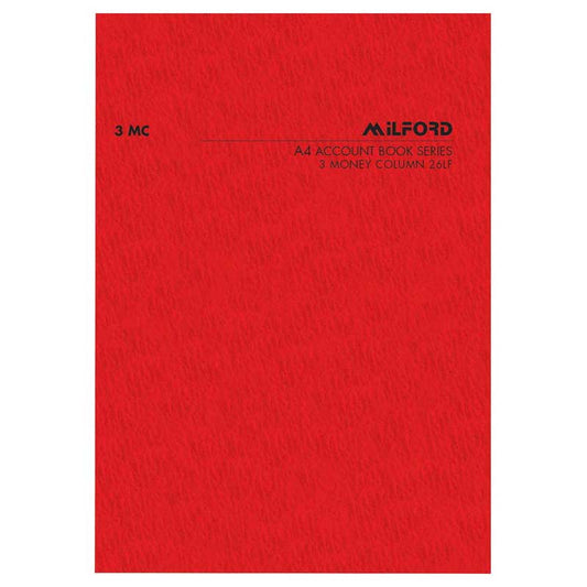 Milford A4 3 Money Column 26 Leaf Limp Analysis Book