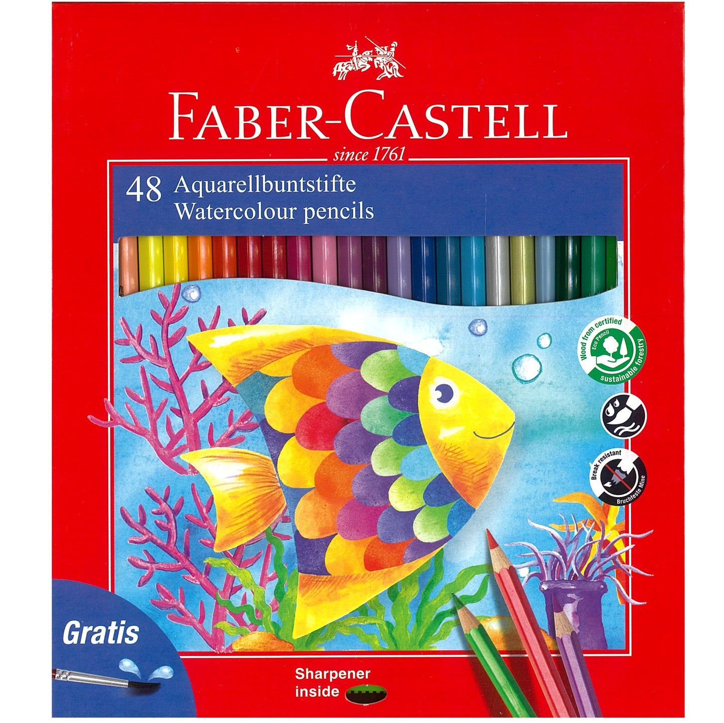 Faber-Castell Watercolour Pencils 48 Pack
